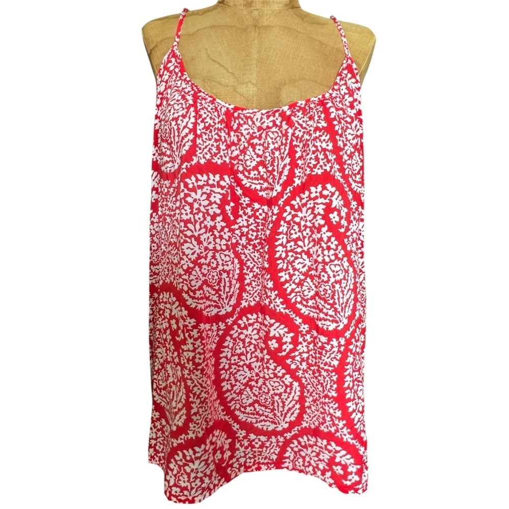 GAP Red and White Paisley Flowy Top NWT XL - Picture 2 of 8